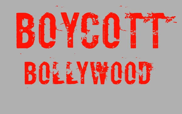 Indian Bollywood Movies Boycott Text Letter Background Photos Treading News — Stok fotoğraf