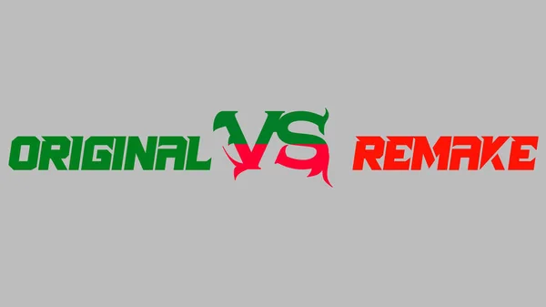 A Original VS Remake Poster Text Letter Stylish Font HD Photo Background Wallpaper