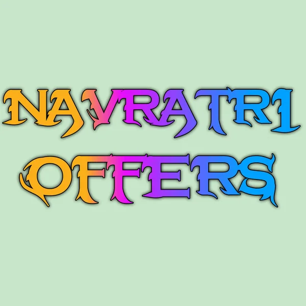 Índia Gujarat Fastival Navratri Melhores Novas Ofertas Colorido Pôster Texto — Fotografia de Stock