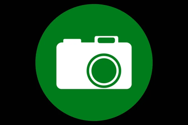 Zelená Barva Fotoaparát Nové Nejlepší Jedinečné Kreativní Logo Grafický Design — Stock fotografie