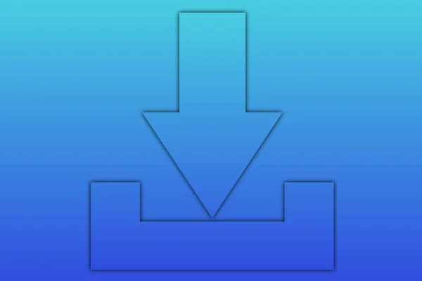 Download Icon Upload Button Load Symbol Barevný Geometrický Přechod Barva — Stock fotografie