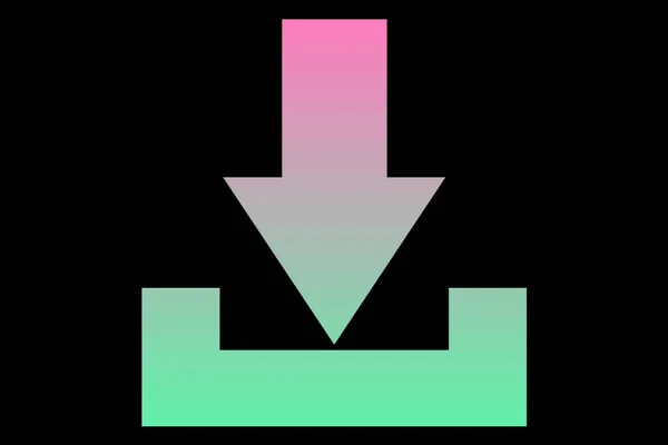 다운로드 Icon Upload Button Load Symbol Colometric Gradient Design Logo — 스톡 사진