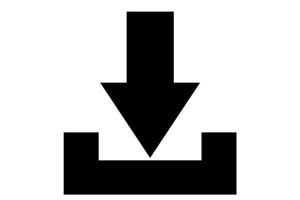 Cor Preta Baixar Ícone Carregar Botão Carregar Símbolo Colorido Geométrico — Fotografia de Stock