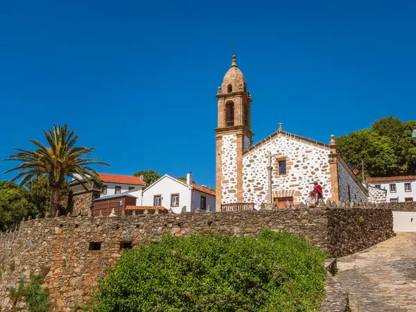 Widok Sanktuarium San Andres Teixido Galicji Hiszpania — Zdjęcie stockowe
