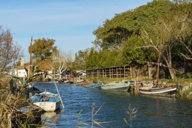 Valencia, Spain. January 4, 2022. View of Silla port in Albufera Natural Park,