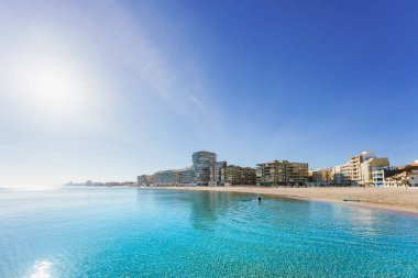 Panoramic view of the El Perello beach in Valencia Spain