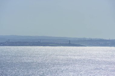 Galiçya İspanya 'daki A Coruna şehir manzarası