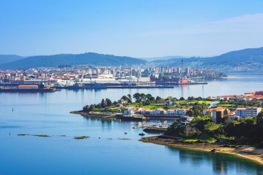 Galiçya İspanya 'daki Ferrol halklarının manzarası