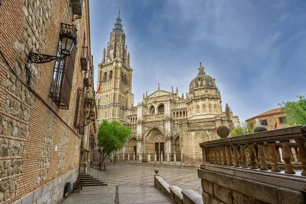 Widok Catedral Toledo Słynny Zabytek Religijny Hiszpanii — Zdjęcie stockowe