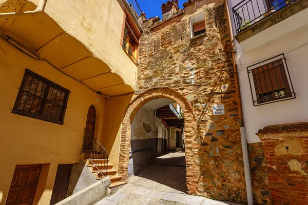 Historical Archway Known Arco Del Chorro Grande Guadalupe Extremadura Spain — Fotografia de Stock