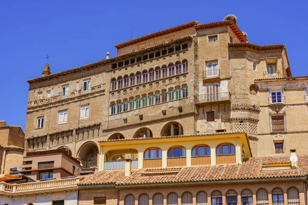 Residential Buildings Made Bricks Tarazona Old Town Aragon Spain — 图库照片