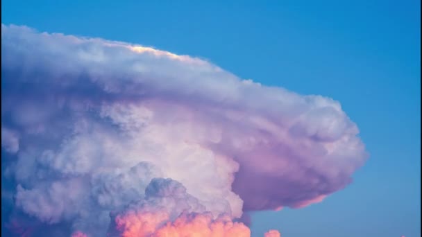 Astonishing Time Lapse Cumuloninbus Cloud Formation Sunset — Video