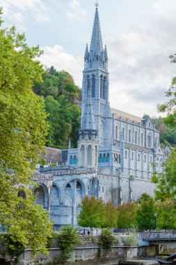 Exterior of Sanctuary of Lourdes in France