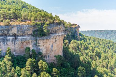 Hiking path known as Escalern la Raya in Una. Serrana de Cuenca Natural Park landscape, Spain