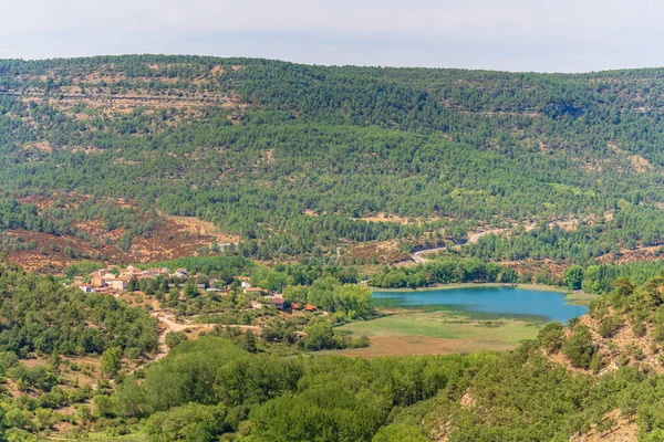 Hiking Path Known Escalern Raya Serrana Cuenca Natural Park Landscape — Fotografia de Stock