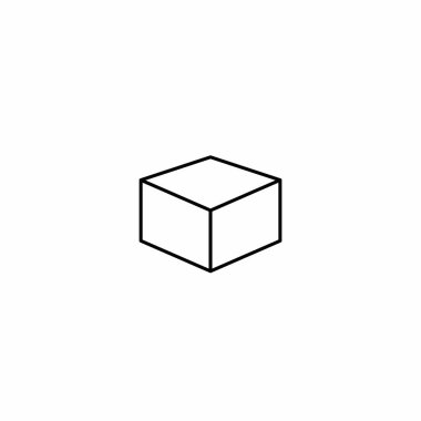 küp simgesi. Grafik tasarımı, Web, UI, uygulama için vektör illüstrasyonu