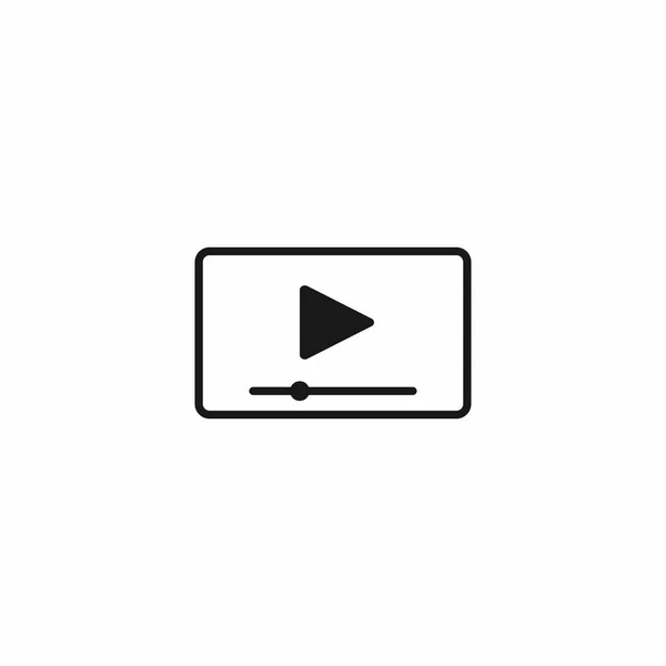 Значок Видеоплеера Векторная Иллюстрация Графического Дизайна Веб Пользовательский Интерфейс Приложение — стоковый вектор
