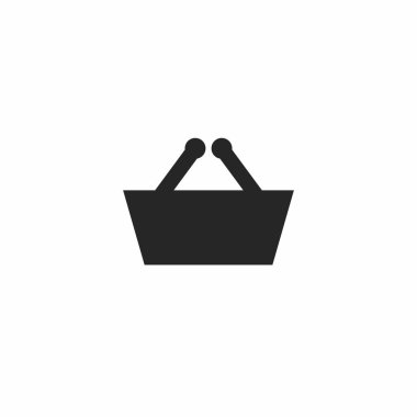Alışveriş sepeti ikonu. Grafik tasarımı, Web, UI, uygulama için vektör illüstrasyonu.