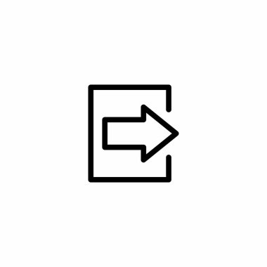 Giriş simgesi. Grafik tasarımı, Web, UI, uygulama için vektör illüstrasyonu.