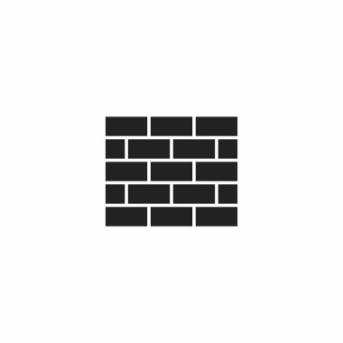 Tuğla duvar simgesi. Grafik tasarımı, Web, UI, uygulama için vektör illüstrasyonu.