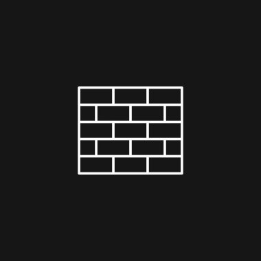 Tuğla duvar simgesi. Grafik tasarımı, Web, UI, uygulama için vektör illüstrasyonu.