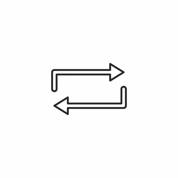 Shuffle Symbol Vektorillustration Für Grafikdesign Web App — Stockvektor