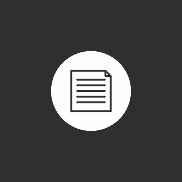 Belge, dosya, kağıt simgesi. Grafik tasarımı, Web, UI, uygulama için vektör illüstrasyonu.