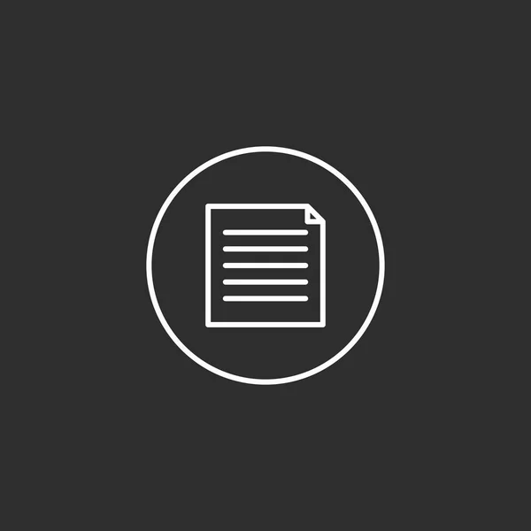 Belge, dosya, kağıt simgesi. Grafik tasarımı, Web, UI, uygulama için vektör illüstrasyonu.