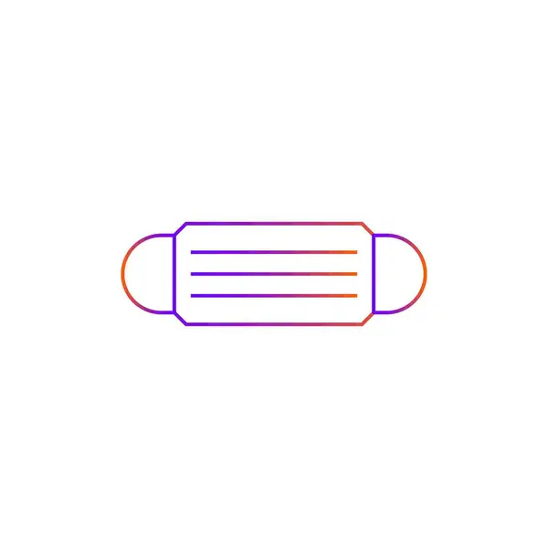 Tıbbi yüz maskesi. Grafik tasarımı, Web, UI, uygulama için vektör illüstrasyonu.