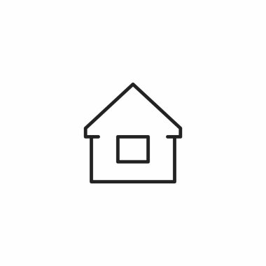 Ev Simgesi. Grafik tasarımı, Web, UI, uygulama için vektör illüstrasyonu.