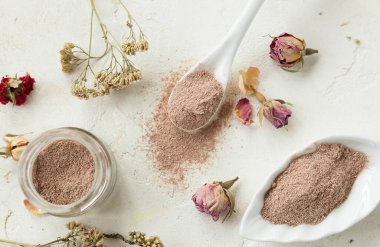 pembe toz bitkisel toz, güzellik tedavileri