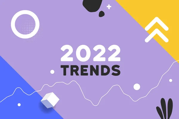 Creative 2022 trends Trendy abstract background. 2022 design, business strategy and creative trends concept. Vector illustration.