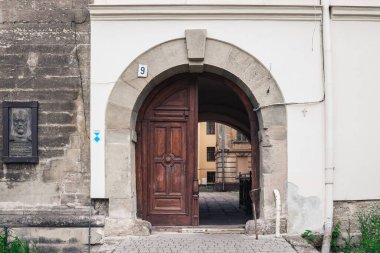 Beautiful vintage doors in urban architecture