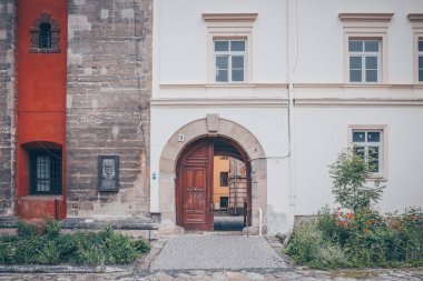 Beautiful vintage doors in urban architecture
