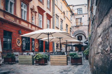 Cozy cafe in the city of Lviv