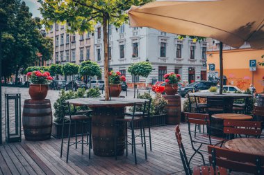 Cozy cafe in the city of Lviv