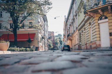 Ancient streets of Lviv, city life