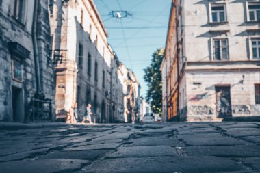 Ancient streets of Lviv, city life