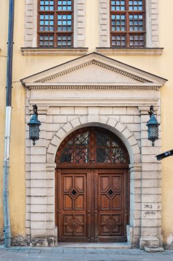 Beautiful vintage doors in urban architecture