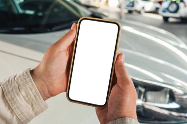 Navigate ya da GPS için beklemedeki boş akıllı telefon ekranı.