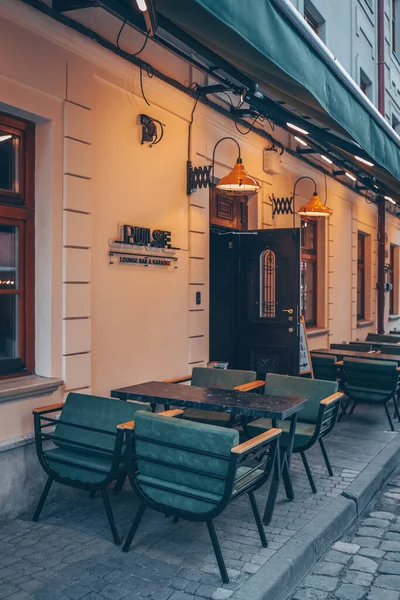 Cozy cafe in the city of Lviv