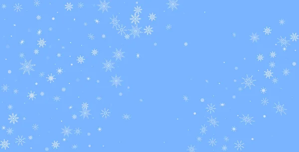 Fondo Navidad Blanco Delicados Copos Nieve Calados Vuelan Sobre Fondo — Archivo Imágenes Vectoriales