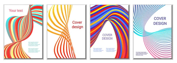 Gestaltung Von Titelbildern Für Zeitschriften Banner Plakate Set Mit Bezügen — Stockvektor
