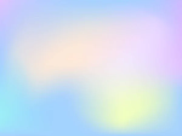 Resumen borroso gradiente de fondo. Ilustración vectorial creativa moderna. Espectro holográfico para la portada. Azul, rosa, tonos amarillos — Archivo Imágenes Vectoriales