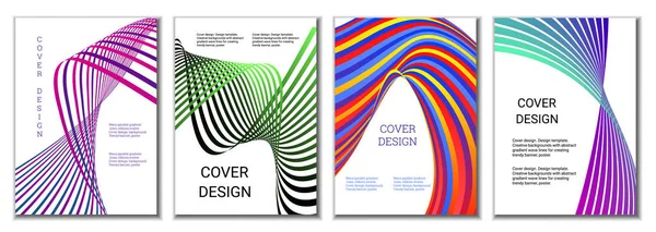 Desain Sampul Untuk Majalah Spanduk Poster Set Dari Selimut Warna - Stok Vektor