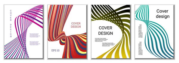 Gestaltung Von Titelbildern Für Zeitschriften Banner Plakate Set Mit Bezügen — Stockvektor