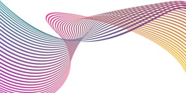 Kapak tasarımı Tasarım şablonu. Moda afişi ve poster oluşturmak için soyut gradyan dalga çizgilerine sahip yaratıcı arkaplanlar