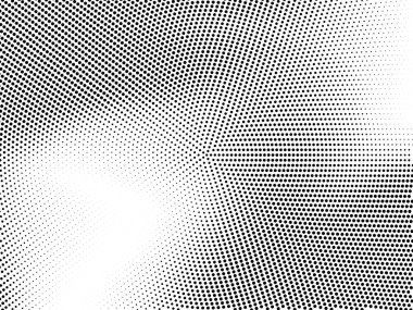 Noktalı yarı tonlu monokrom dokusu. Minimalizm, vektör. Siyah ve beyaz renkler. Posterler, web siteleri, kartvizitler, kartpostallar, iç tasarım için arka plan.