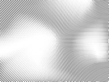 Noktalı yarı tonlu monokrom dokusu. Minimalizm, vektör. Siyah ve beyaz renkler. Posterler, web siteleri, kartvizitler, kartpostallar, iç tasarım için arka plan.