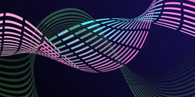 Kapak tasarımı Tasarım şablonu. Moda afişi ve poster oluşturmak için soyut gradyan dalga çizgilerine sahip yaratıcı arkaplanlar